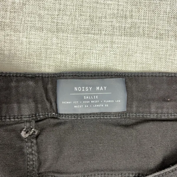 Noisy May Sallie Jeans Womens 34x32 Black Dark Wash High Rise Flare Denim - Image 3