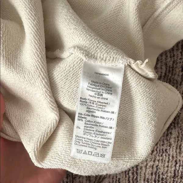 Madewell (Re)sourced Cotton Swing Sweatshirt, antique cream - Image 7