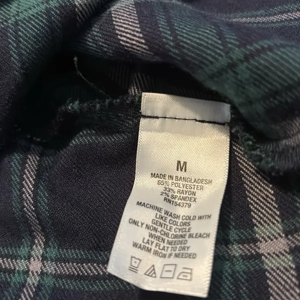 NEW Aeropostale Medium Plaid High Waist Flounce Skirt Green Blue NWT - Image 5