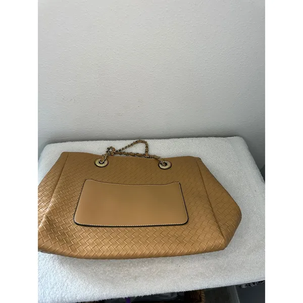 Vera‎ New York Woven Tote Bag Chain Strap Shoulder Bag Designer Purse - Image 2