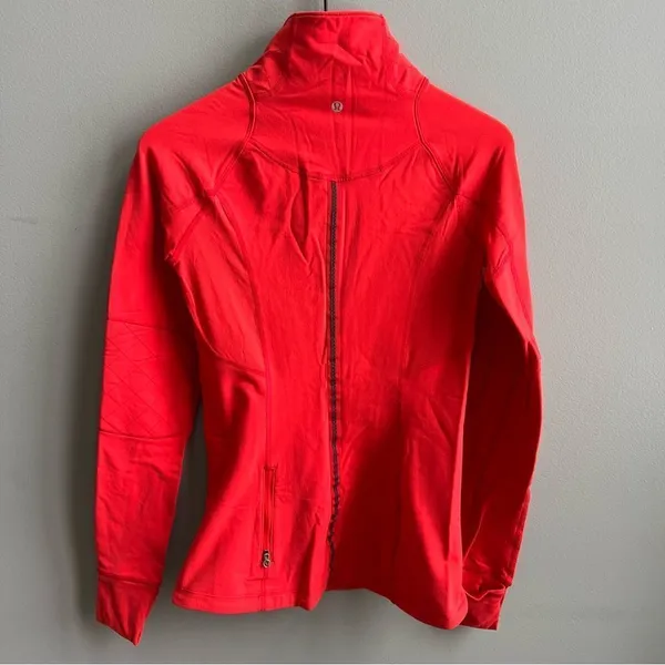 Lululemon Run Toasty Tech Pullover Love Red Size 6 1/4 Zip Running Jacket Shirt - Image 9