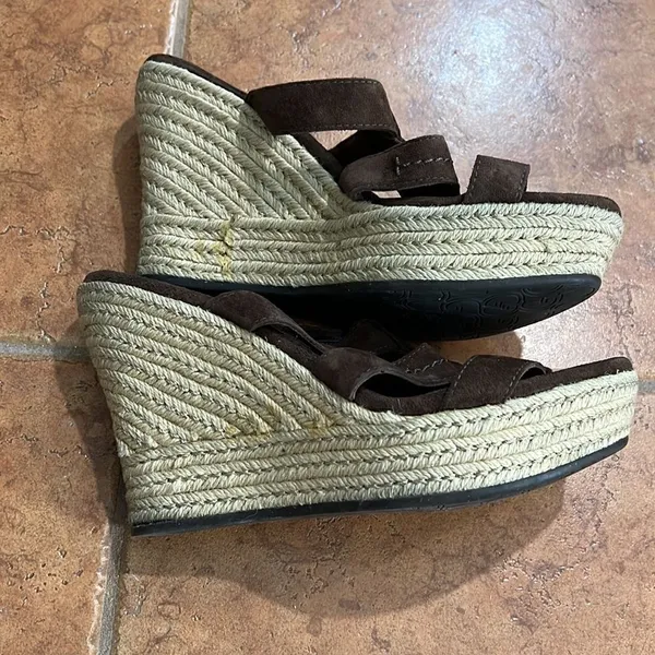 Ugg‎ Tawnie brown suede espadrille wedges size 9 - Image 7
