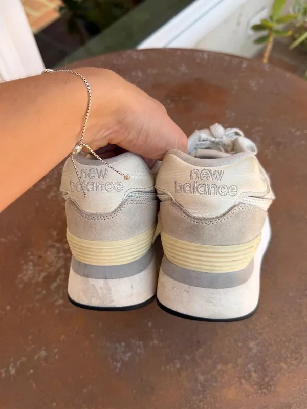 New Balance 574 cream platform trainers sneakers sz 9 women’s - Image 4