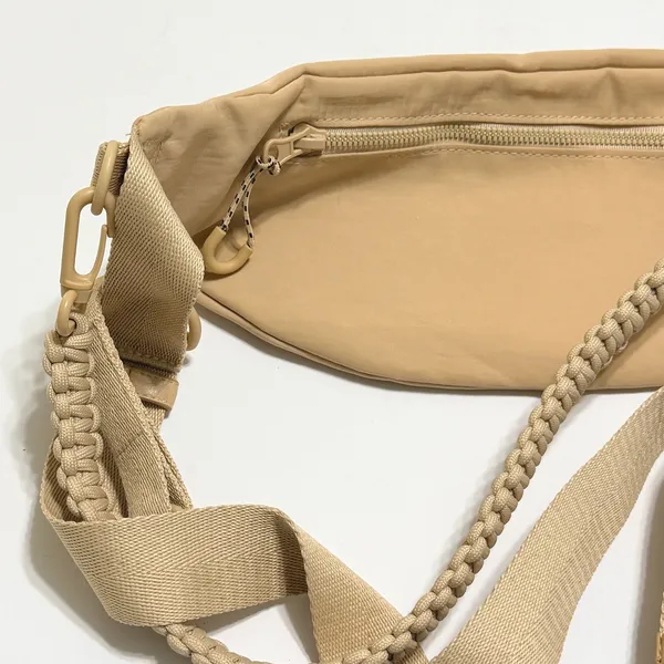 BEIS The Sport Pack Fanny Pack Belt Sling Bag Beige Tan Paracord Strap - Image 12