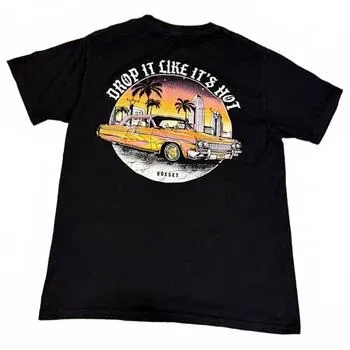 Top Mens Drop It Like Its Hot Black T-Shirt New Size Medium By Boxset - Image 2
