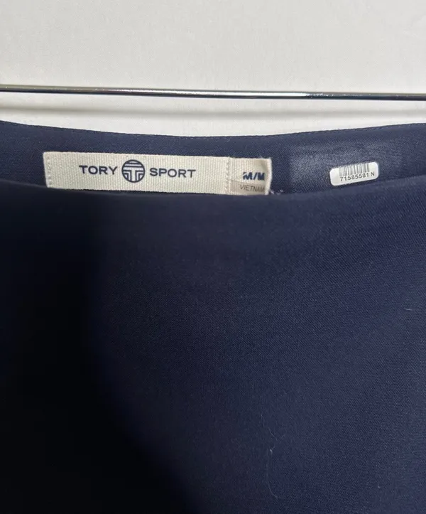 Tory Burch Sport blue skort ruffle with buttons down front side sz Medium - Image 4