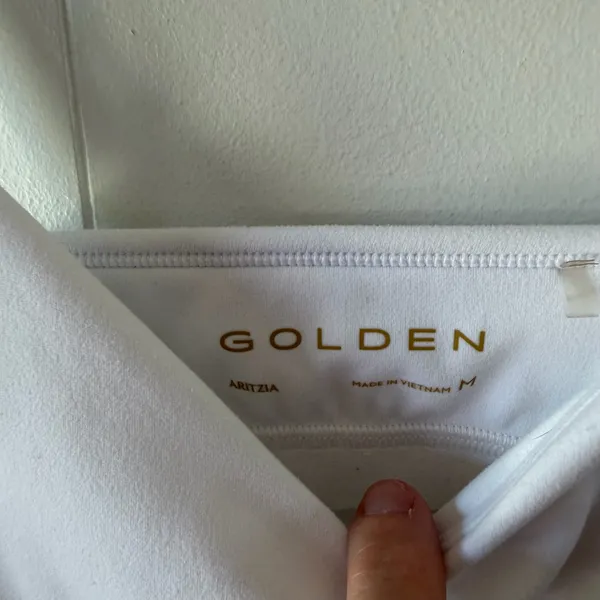 Aritzia Golden BUTTER Hold Tight Bra Top Bright White Size M - Image 4