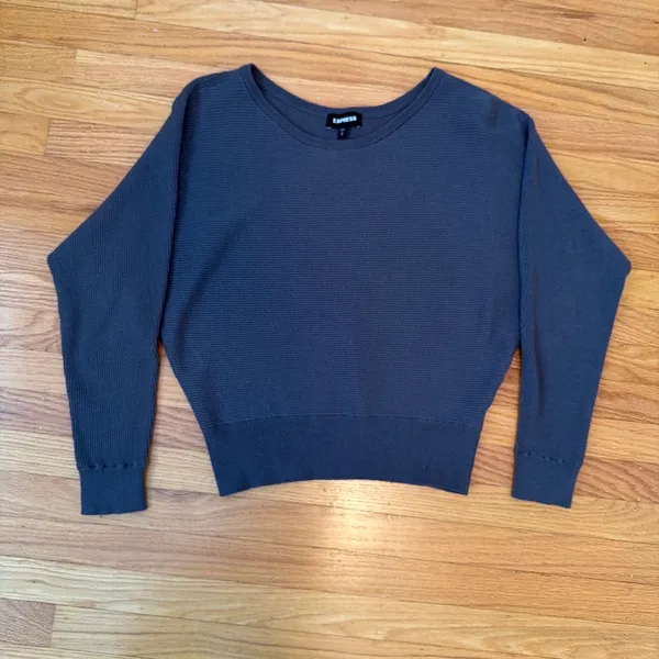 Express Cinched Waist Sweater Ribbed - Image 3