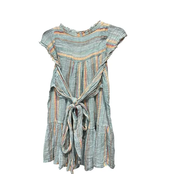 Free People One Maia Wrap Dress Women's Size Small Gauzy‎ Striped Flowy #K13-1 - Image 9