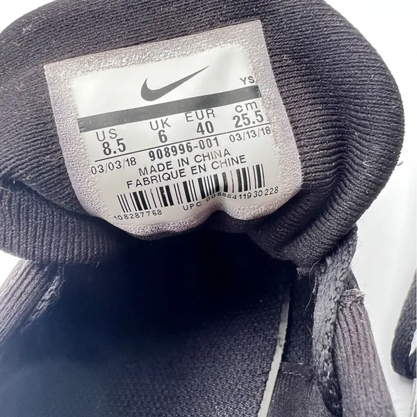 Nike Women's Black and White Athletic Sporty Running Swoosh Logo Sneakers Sz 8.5 - Image 13