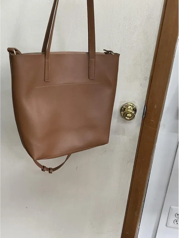 Henny + Lev brown leather tote bag - Image 3