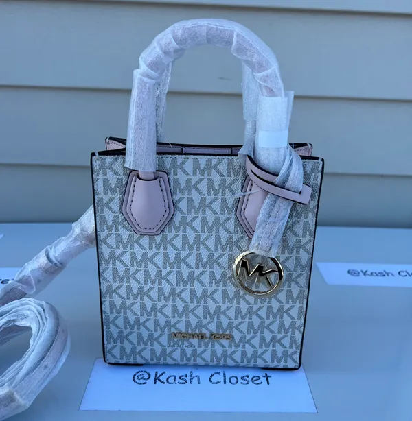 Michael Kors Mercer XS Shopper Xbody | Crossbody Bag |Purse -Powder Blush - Image 2
