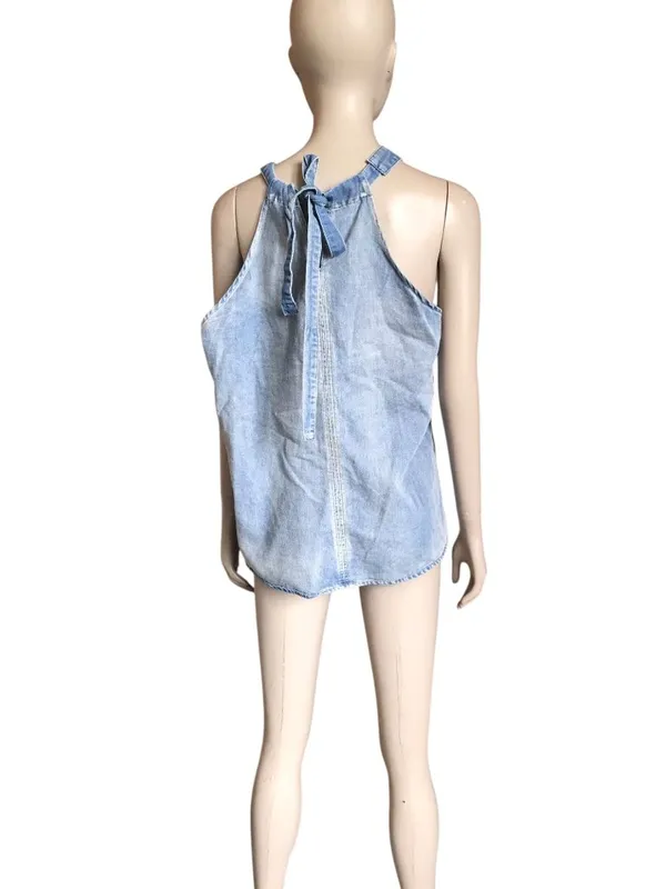 Mazik Denim Distressed Tank Top - Image 4