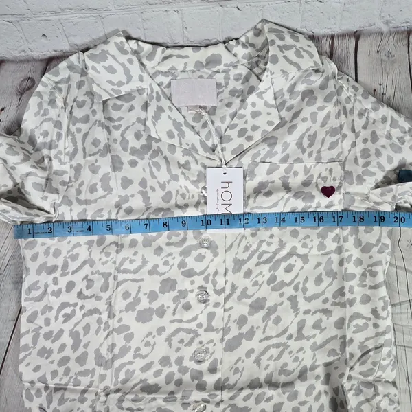Spiritual Gangster hOMe Lover State of Mind Leopard Print Pajama‎ Top S NWT - Image 9