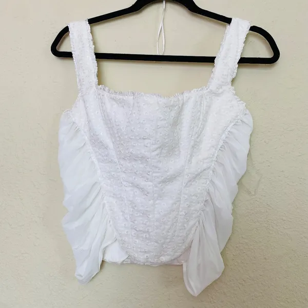 HOUSE OF CB 'Catalina' White Broderie Anglais Corset NWOT size XL‎ - Image 4
