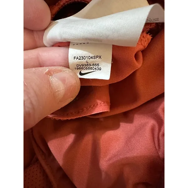 Nike Dri Fit Running Shorts Women Orange Athletic Performance Workout Size L - Image 9