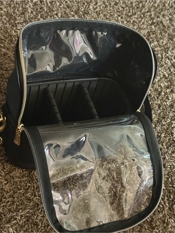 Reiavel Black Clear Top Cosmetic Crossbody Bag - Image 7