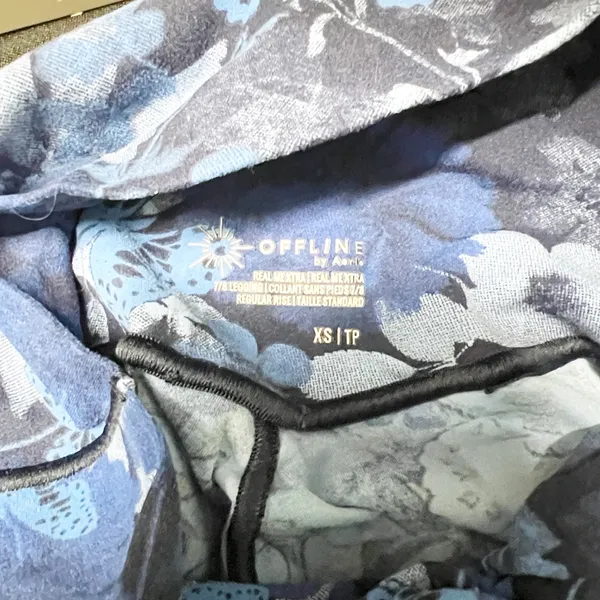 Aerie offline real me xtra floral butterfly 7/8 high rise blue leggings - Image 8