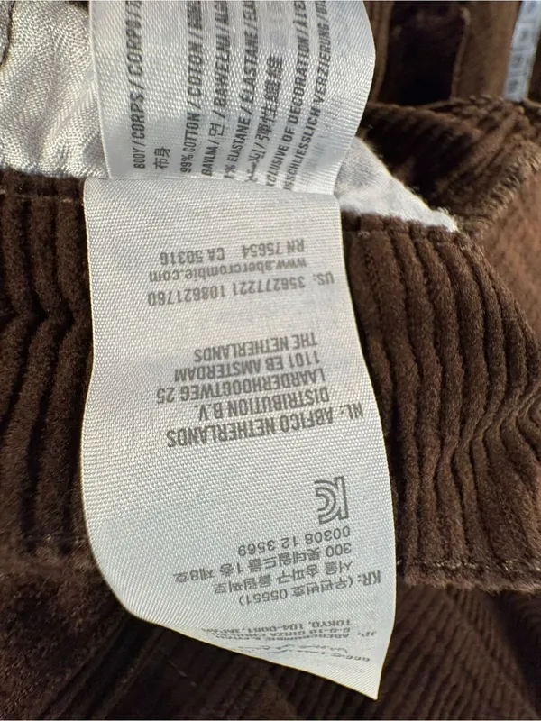 Hollister Womens 28 Brown Corduroy Cargo Pants Ultra High Rise Baggy Wide Leg - Image 7