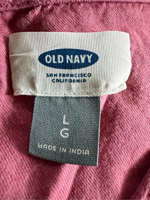 Old Navy Pink Blouse Size L - Image 3