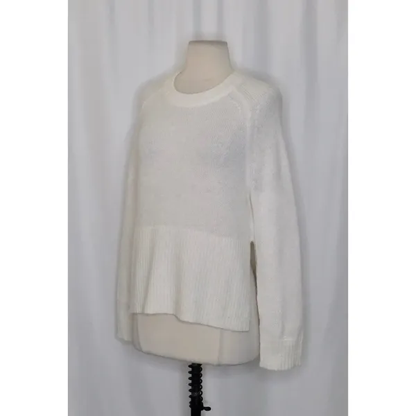 NWT!! J. CREW High Rib Pullover Sweater Wool Alpaca Solid‎ Ivory Minimalist XXS - Image 6