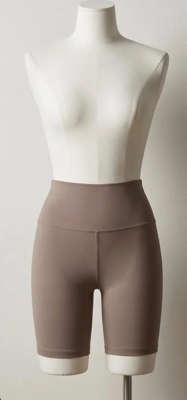 Title: Abercrombie YPB Taupe High Rise 7" Biker Shorts - Size S - Image 2
