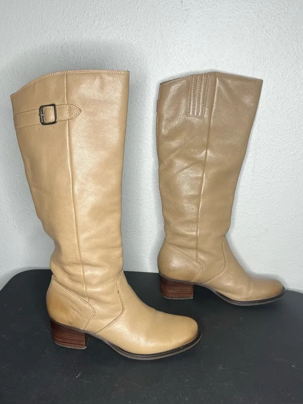 Matisse Tan Leather Tundra Knee High Riding Boots Size 8 Equestrian Classic - Image 2