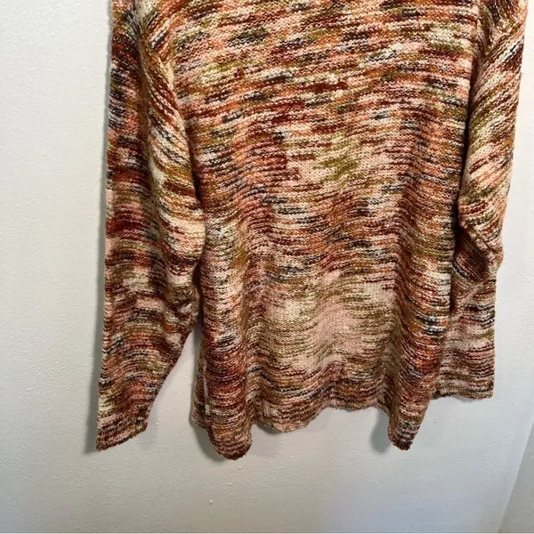 Peyton Primrose Women's Size Large Crewneck Sweater Multicolor Knit Orange Green - Image 9