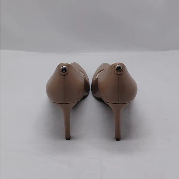 Michael Kors Womens Flex Pumps Size 9M Khaki Leather Pointed Toe Heels Work - Image 10
