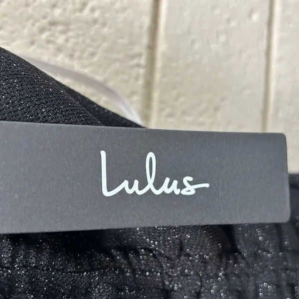 Lulu’s Black Sparkly Ruched Bodycon Mini Dress size S NWT - Image 11