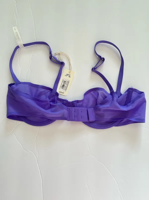 Aerie Smoothez Mesh Unlined Bra Purple Size 36B NEW NWT - Image 3