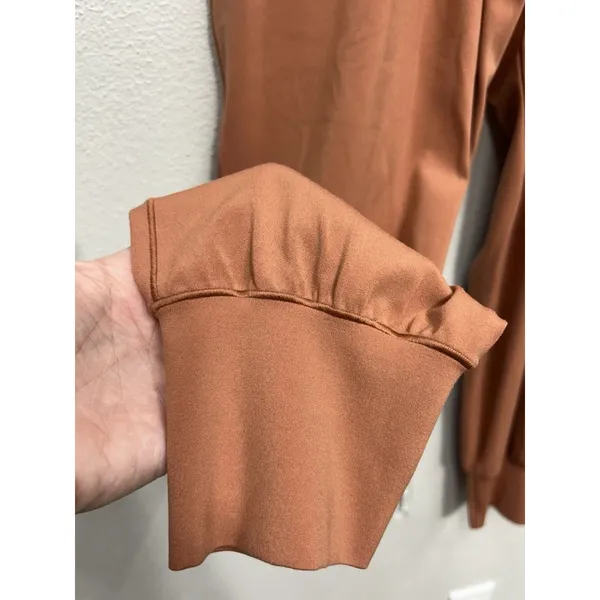 Offline By Aerie Real Me Jogger Medium Terracotta Pocket High Rise Fold Over - Image 4