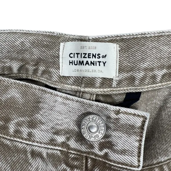 Citizens‎ of Humanity Gaucho Wide Leg Jeans 31 Ponytail Tan Button Fly Retro USA - Image 12