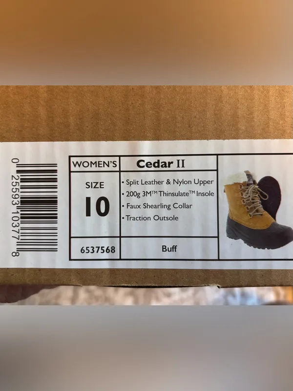 NWT Itasca Cedar II Women’s Size 10 Winter Duck Boots Buff Tan 3M Thinsulate - Image 3