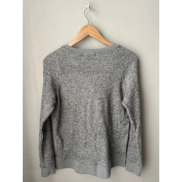 Charlie Paige Gray Waffle Knit Pocket Sweater Medium - Image 3
