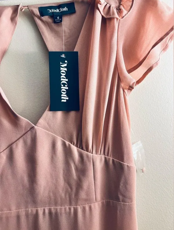 ModCloth You're Flowing Places Maxi Dress in Pink Size 6 - Image 3
