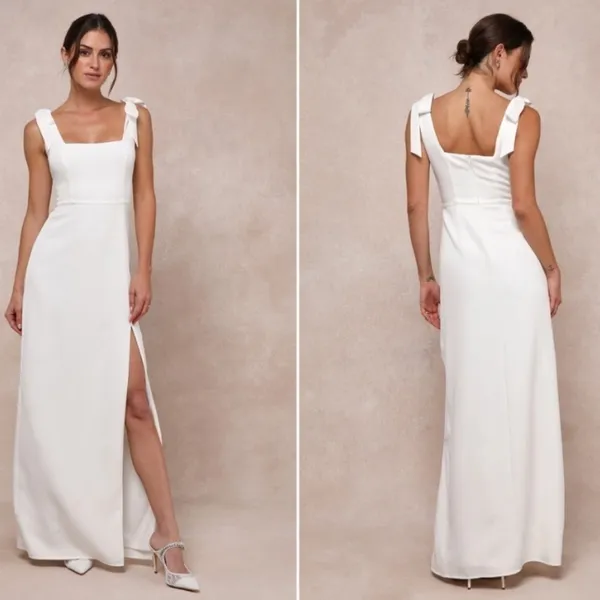 LULU's Bridal Wedding Shower Rehearsal Dinner Reception Chic Maxi Dress - Image 2