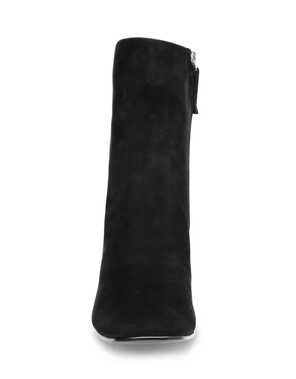 Steve Madden NEW  Embry Black Suede Heeled Booties - Image 4