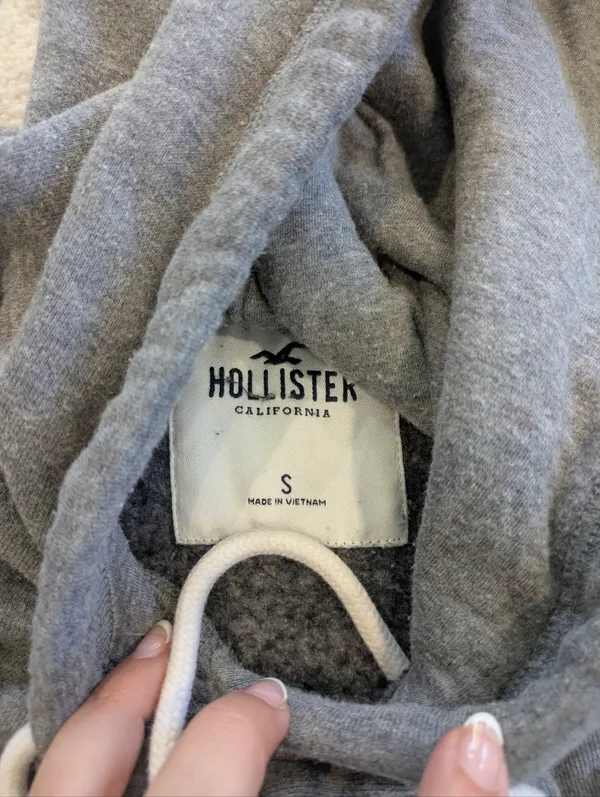 Hollister California Los Angeles Gray Hoodie Size Small - Image 5