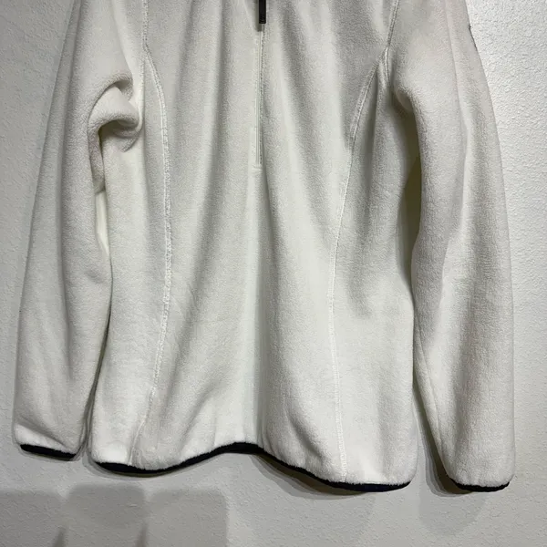 Helly Hansen White Fleece Quarter Zip Pullover Sz M - Image 4