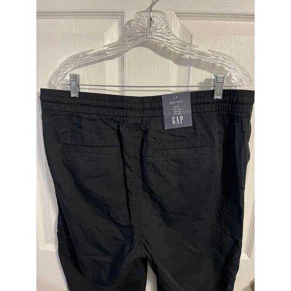GAP Womens Easy Straight Pull-on Pants True Black Size Large Tall New With Tags - Image 6