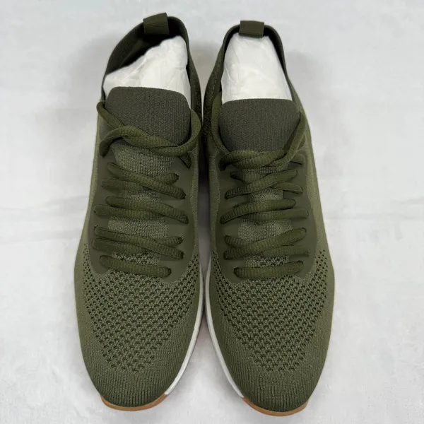 J/Slides Urban‎ Sport Knit Sneakers Olive Green Lightweight Shoes Size 7.5 - Image 4