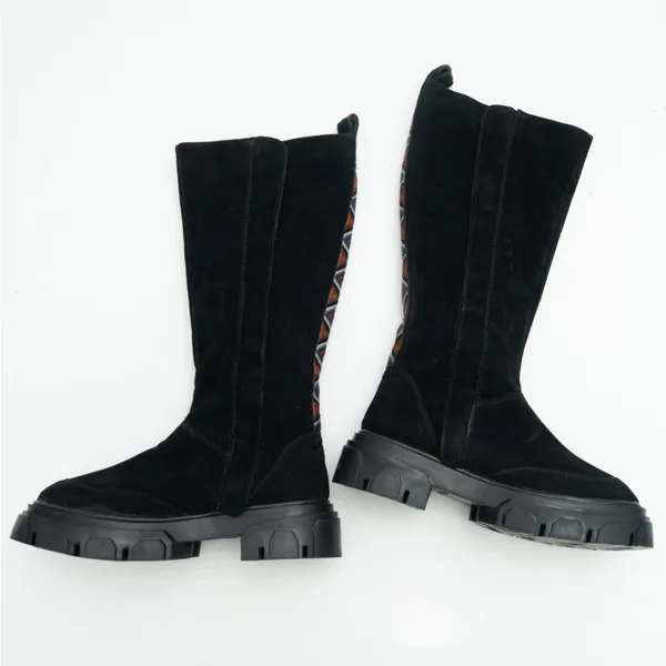Farm Rio - New! Beaded‎ Knee High Lug Sole Boots - Image 7