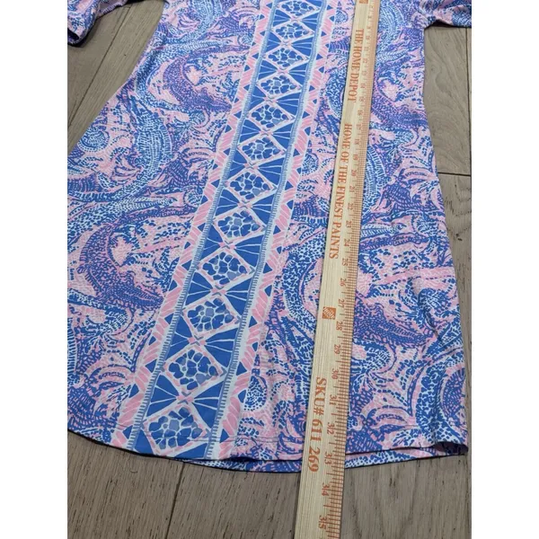 Lilly Pulitzer Size XS Preston A-Line Dress‎ Gator Geometric 100% Pima Cotton - Image 11