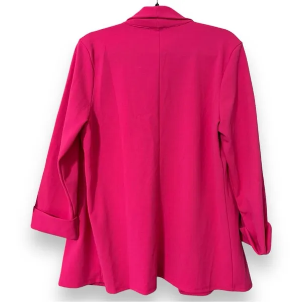 Jodifl vibrant pink open front drape blazer long sleeve see measurements - Image 5