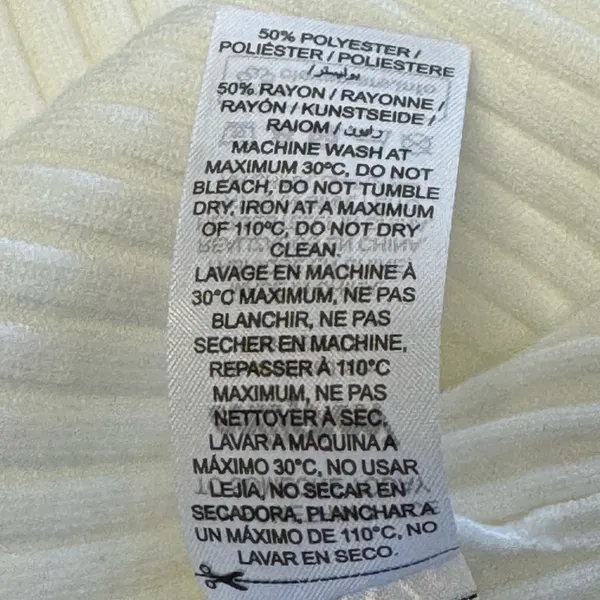 NWT Y2K Edikted White Ribbed Cowl Neck Sweater‎ XS - Image 9