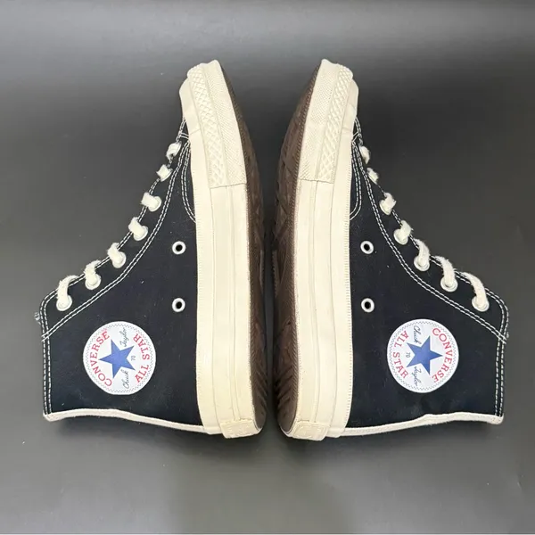 CONVERSE X Comme des Garçons PLAY High Top Chuck 70 Unisex Sneakers Women’s 7 - Image 5