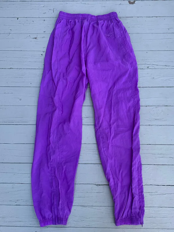 Reebok Vintage Purple Sweatpants Swish Pants Joggers Track Pants - Image 3