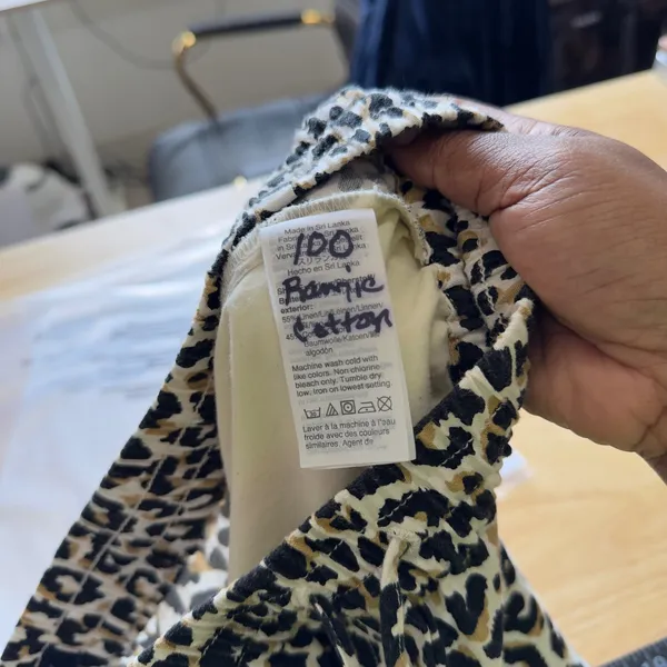 J. Crew Women Linen Cotton Pants 14 Leopard Coastal Lagenlook Summer Casual‎ - Image 7