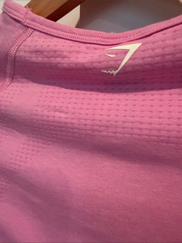 Gymshark Pink Long Sleeve Crop Top - Image 7